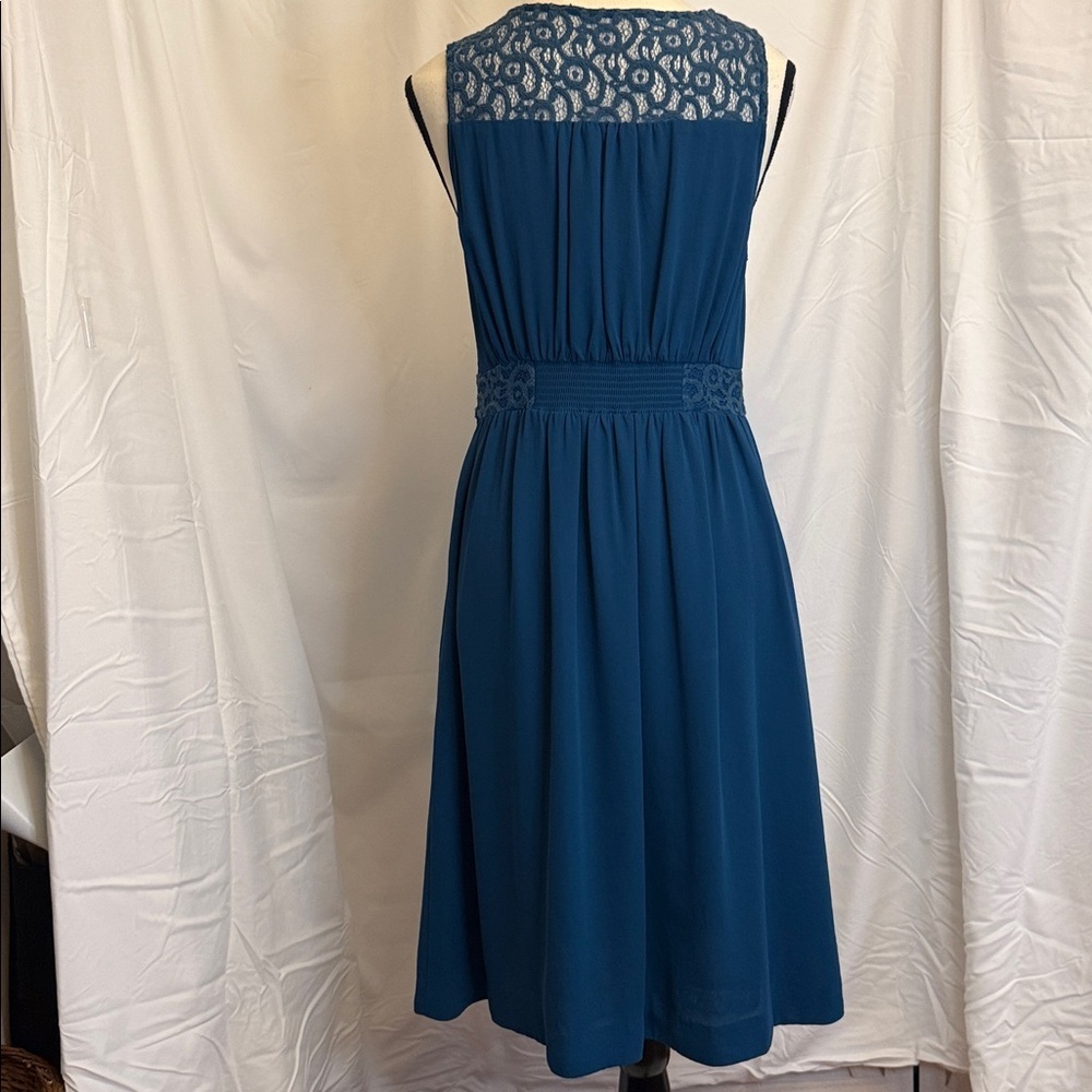 Anthropologie-HD in Paris Fit & Flare Dress Teal Blue 6 Spring wedding guest - Picture 10 of 10